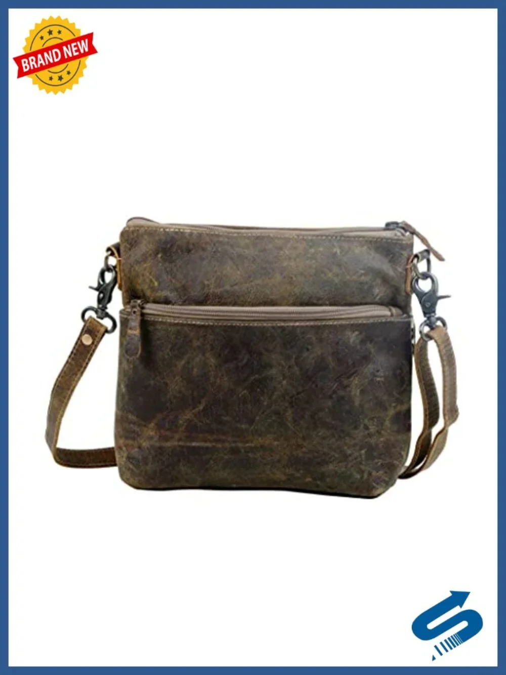 Hobo Shoulder Bag Real Cowhide Hairon Leopard Print